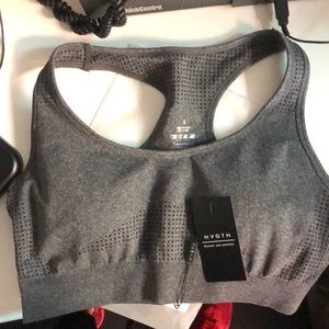 NVGTN black speckled Sports bra large nwt